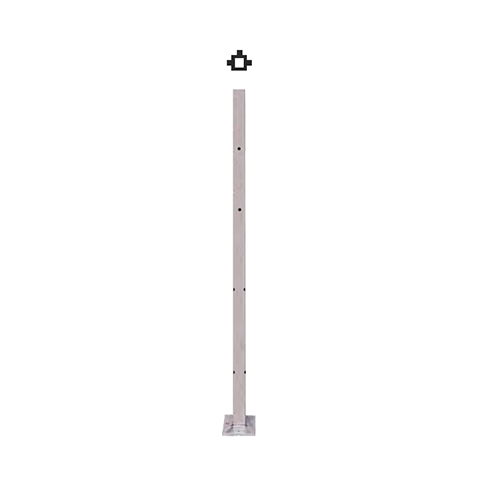 Poteau 40x40mm intermdiaire taraud montage cble et verre INOX316 IN21281 Poteaux garde-corps ou escaliers Poteaux carrs acier inox 316 IN21281