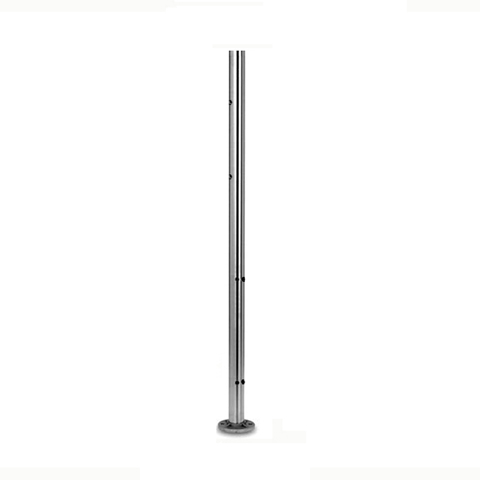 Poteau 42,4mm d'angle taraud montage cble et verre INOX316 IN2129 Poteaux garde-corps ou escaliers Poteaux ronds acier inox 316 IN2129