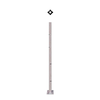 Poteau 40x40mm d'angle taraud montage cble et verre INOX316
