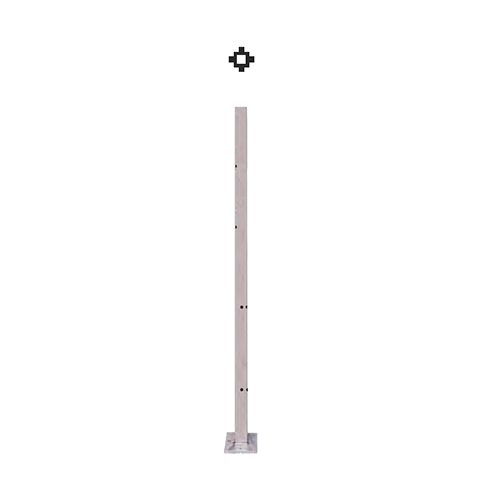 Poteau 40x40mm d'angle taraud montage cble et verre INOX316 IN21291 Poteaux garde-corps ou escaliers Poteaux carrs acier inox 316 IN21291
