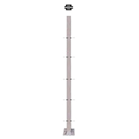Poteau 40x40mm intermdiaire perc cble traversant 4mm INOX316