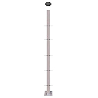 Poteau 40x40mm intermdiaire perc cble traversant 6mm INOX316