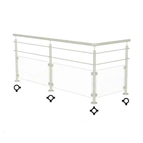 Poteau 42,4mm dpart droit taraud montage cble et verre INOX316 IN2134 Poteaux garde-corps ou escaliers Poteaux ronds acier inox 316 IN2134