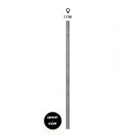 Poteau 42,4mm de dpart  l'anglaise taraud pour montage cble  INOX316