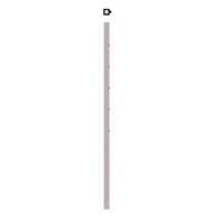 Poteau 40x40mm dpart  l'anglaise taraud pour montage cble INOX316