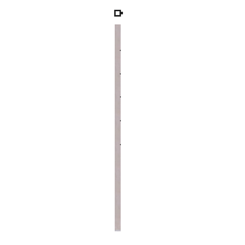 Poteau 40x40mm dpart  l'anglaise taraud pour montage cble INOX316 IN21371 Poteaux garde-corps ou escaliers Poteaux carrs acier inox 316 IN21371