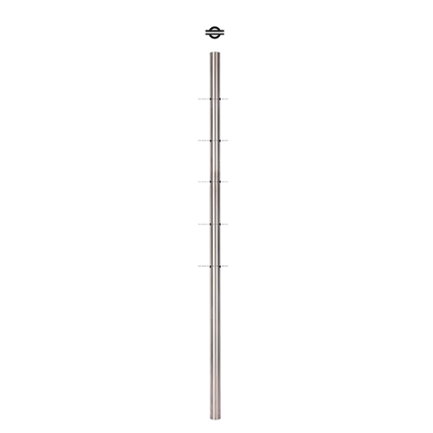 Poteau 40x40mm intermdiaire montage  l'anglaise pour cble INOX316 4mm IN21381 Poteaux garde-corps ou escaliers Poteaux carrs acier inox 316 IN21381