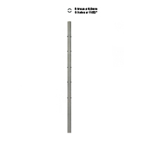 Poteau 42,4mm intermdiaire  l'anglaise perc pour cble traversant INOX316