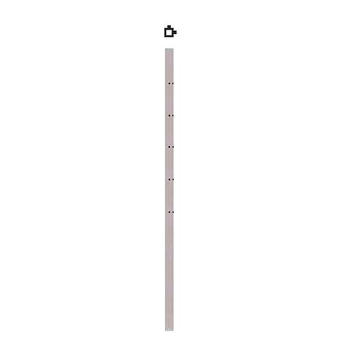 Poteau 40x40mm d'angle  l'anglaise taraud montage cble INOX316 IN2140 Poteaux garde-corps ou escaliers Poteaux carrs acier inox 316 IN21401
