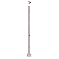 Poteau 40x40mm de dpart montage pour cble traversant et verre INOX316