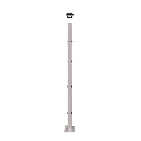 Poteau 40x40mm intermdiaire montage pour cble traversant 6mm et verre INOX316 IN21431 Poteaux garde-corps ou escaliers Poteaux carrs acier inox 316 IN21431