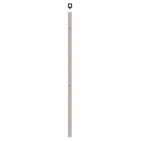 Poteau 40x40mm de dpart fixation  l'anglaise pour montage verre INOX316 IN21451 Poteaux garde-corps ou escaliers Poteaux carrs acier inox 316 IN21451