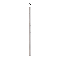 Poteau 42,4mm dpart gauche montage cble et verre INOX316 pose  l'anglaise