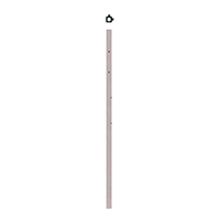 Poteau 40x40mm dpart gauche pose  l'anglaise pour cble et verre INOX316