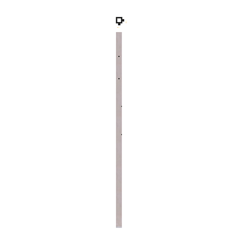 Poteau 40x40mm dpart gauche pose  l'anglaise pour cble et verre INOX316 IN21471 Poteaux garde-corps ou escaliers Poteaux carrs acier inox 316 IN21471