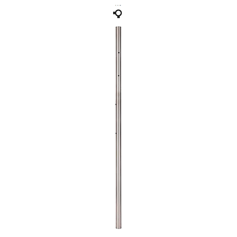 Poteau 42,4mm dpart droite pose  l'anglaise montage cble et verre INOX316 IN2148 Poteaux garde-corps ou escaliers Poteaux ronds acier inox 316 IN2148