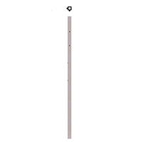 Poteau 40x40mm dpart droite pose  l'anglaise montage cble et verre INOX316