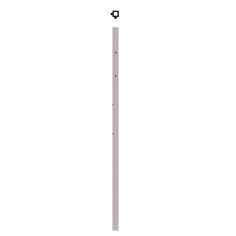 Poteau 40x40mm dpart droite pose  l'anglaise montage cble et verre INOX316 IN21481 Poteaux garde-corps ou escaliers Poteaux carrs acier inox 316 IN21481