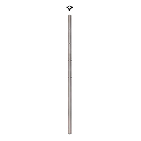 Poteau 42,4mm intermdiaire pose  l'anglaise montage pour cble et verre INOX316