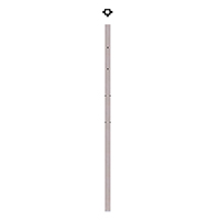 Poteau 40x40mm intermdiaire taraud montage cble et verre INOX316