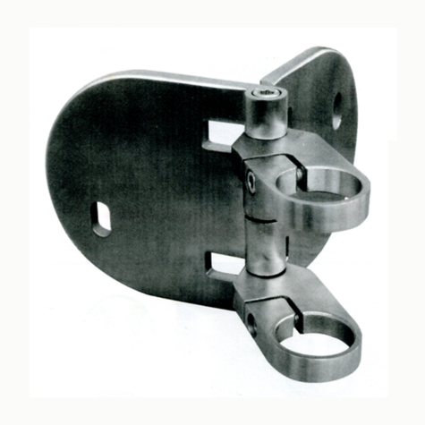 Platine articule et anneaux de serrage INOX304 IN2273 Fixations pour tubes INOX Fixation  l'anglaise IN2273