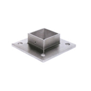 Connecteur droit, plaque de fixation pour 40x40mm 42,4mm INOX316