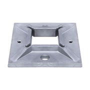 Connecteur droit, plaque de fixation pour 40x40mm 42,4mm INOX316