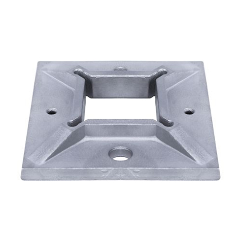 Connecteur droit, plaque de fixation pour 40x40mm 42,4mm INOX316 IN2414 Connecteurs de tube INOX Connecteur mural pour tube INOX IN2414