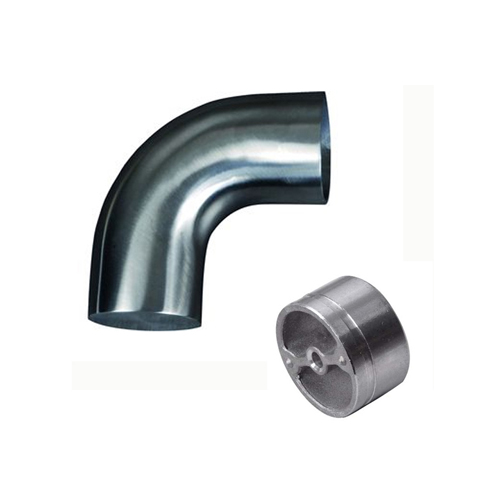 Finition coude 90 42,4mm INOX316 pour rampes en bois IN2458 Connecteurs et finitions en INOX Finition INOX de main courante bois IN2458
