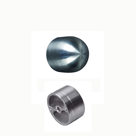 Finition bombe 42,4mm INOX316 pour rampes en bois IN2462 Connecteurs et finitions en INOX Finition INOX de main courante bois IN2462
