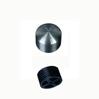 Finition embout plat 42,4mm INOX316 pour rampes en bois
