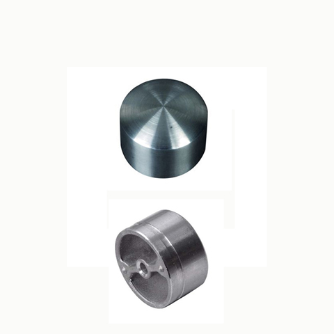 Finition embout plat 42,4mm INOX316 pour rampes en bois IN2466 Connecteurs et finitions en INOX Finition INOX de main courante bois IN2466