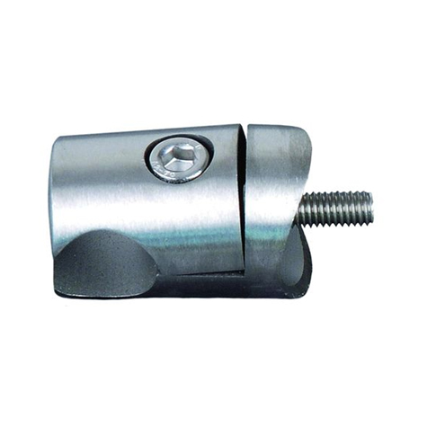 Pince  tle 42,4mm pour profil d'encadrement 18mm INOX304 IN2474 Encadrement panneaux en tle Profil, raccord et pinces IN2474
