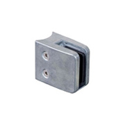 Pince  verre carre 55mm en zamac brut pour tube 42,4mm