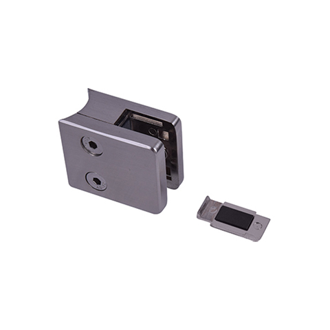 Pince  verre carre 45mm en zamac bross pour tube rond 42,4mm IN2558 Pinces  verres carres Pince  verre en Zamac IN2558