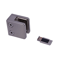 Pince  verre carre 45mm en zamac bross pour plat