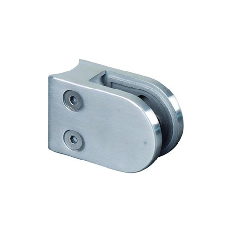 Pince  verre carre 64mm en INOX316 pour tube 42,4mm IN2576 Pinces  verres carres Pince  verre en INOX 316 IN2576
