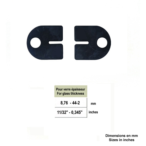 Jeu de 2 caoutchouc pour pinces rondes 64mm  verre epr 8,76mm IN2586 Caoutchouc de pinces  verre Caoutchouc pour pinces rondes IN2586