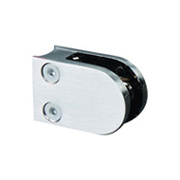 Pince  verre ronde 41mm en zamac bross pour poteau 42,4mm