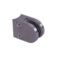 Pince  verre ronde 40x55mm en zamac bross pour tube 42,4mm
