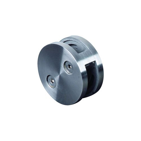 Pince  verre ronde 60mm en inox 316 pour poteau 48,3mm IN2619 Pinces  verres en applique Pince pour 1 verre IN2619