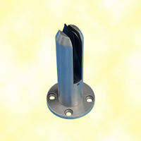 Pince  verre fixation sol en inox 304 pour verre 12  17,52mm