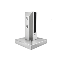 Pince  verre fixation sol en inox 316 pour verre 12  17,52mm