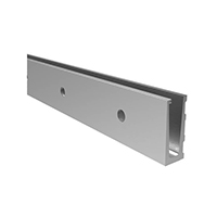 Profil aluminium pour garde coprs fixation  l'anglaise verre 12,76mm