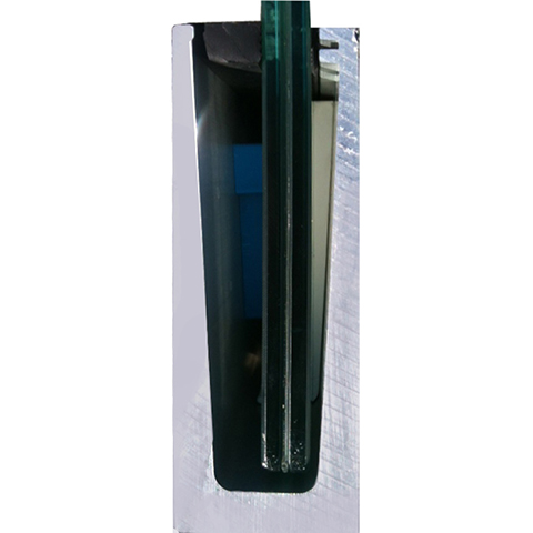 Profil aluminium pour garde corps fixation au sol IN2645 Garde-corps en verre pices pour fixation au sol IN2645