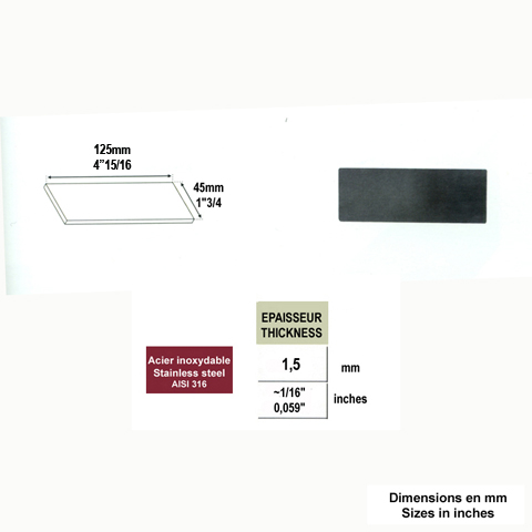 Plaque de finition latrale pour rail avec fixation au sol IN2648 Garde-corps en verre pices pour fixation au sol IN2648
