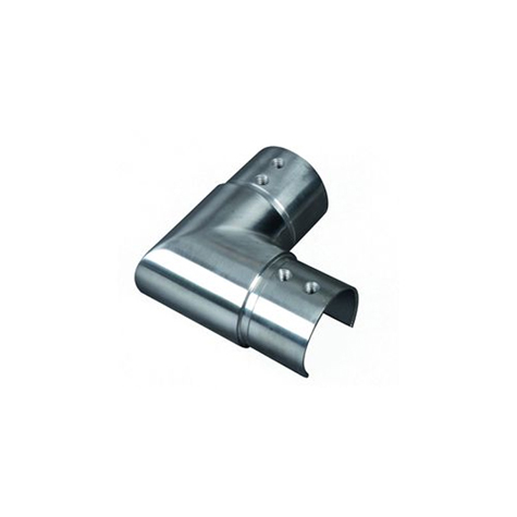 Coude 90 horizontal de main courante inox ronde 42,4mm IN2658 Garde-corps en verre Raccords inox pour main courante 42,4mm IN2658