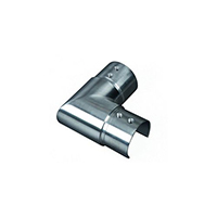 Coude 90 horizontal de main courante ronde 42,4mm inox 316