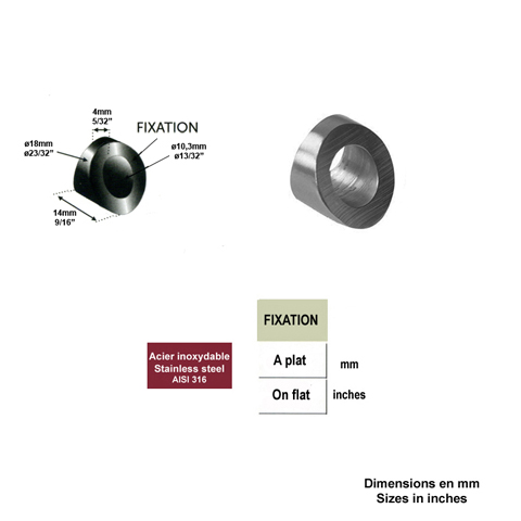 Cale incline pour tube 42,4mm IN2696 Tendeur manuel sans sertissage Cales inclines IN2696