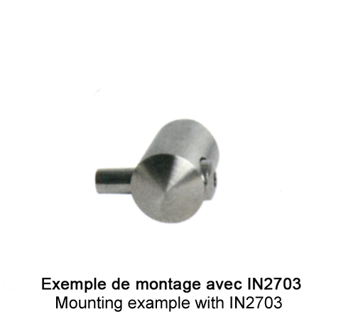 Connecteur en applique pour cble 4mm sur tube 42,4mm IN2700 Connecteur en applique pour cable Connecteur dpart droit ou gauche IN2700
